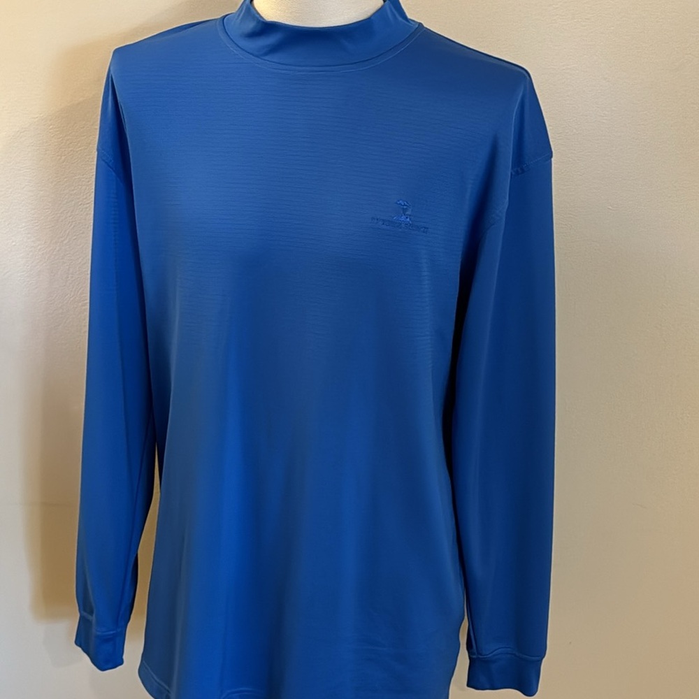 Pebble Beach Men’s XL Blue Long Sleeve Performance Wear Golf Shirt